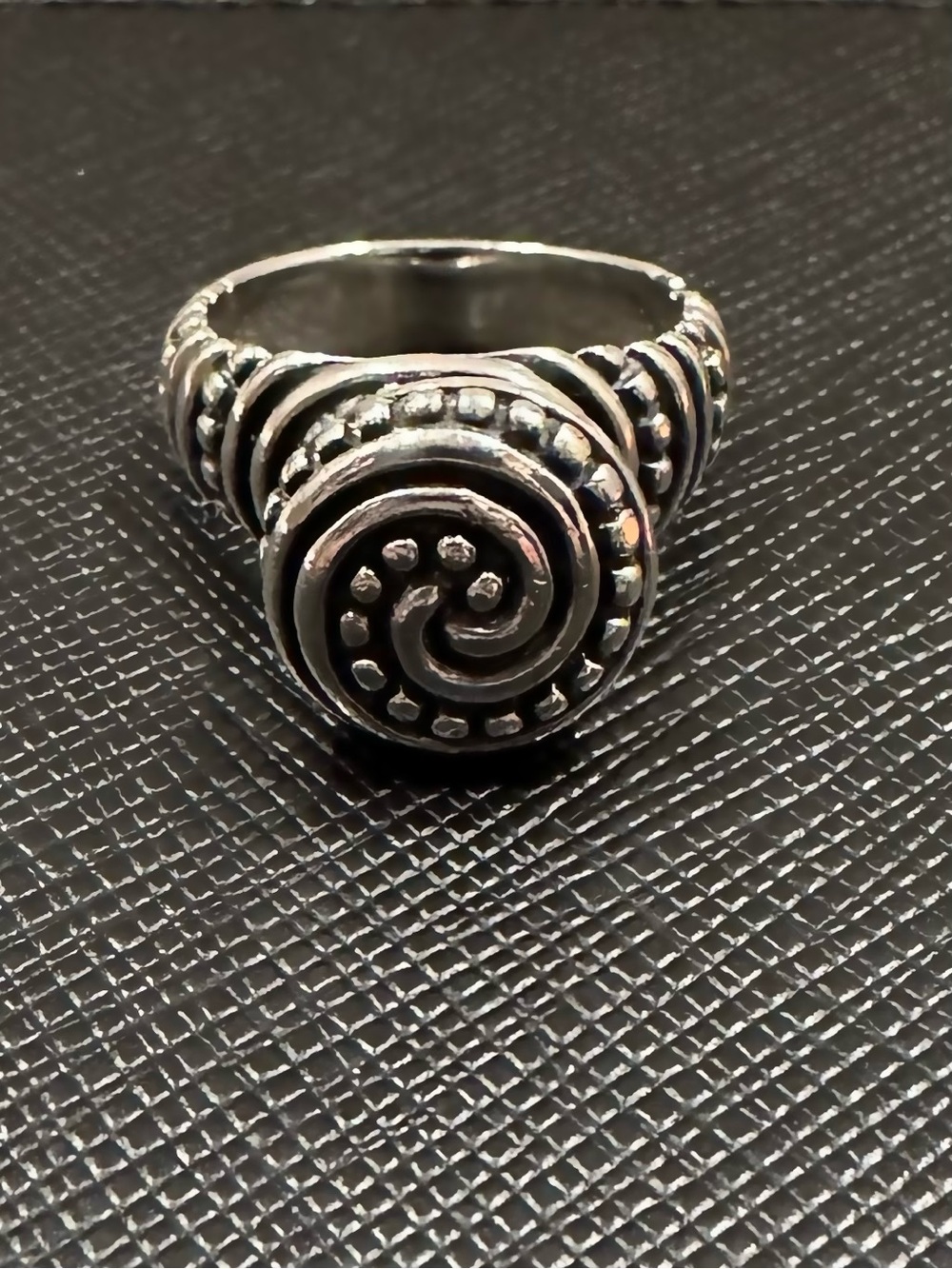 Rare Retired James Avery African Beaded Swirl Ring Sterling Silver 925 Size 6 - Picture 4 of 7